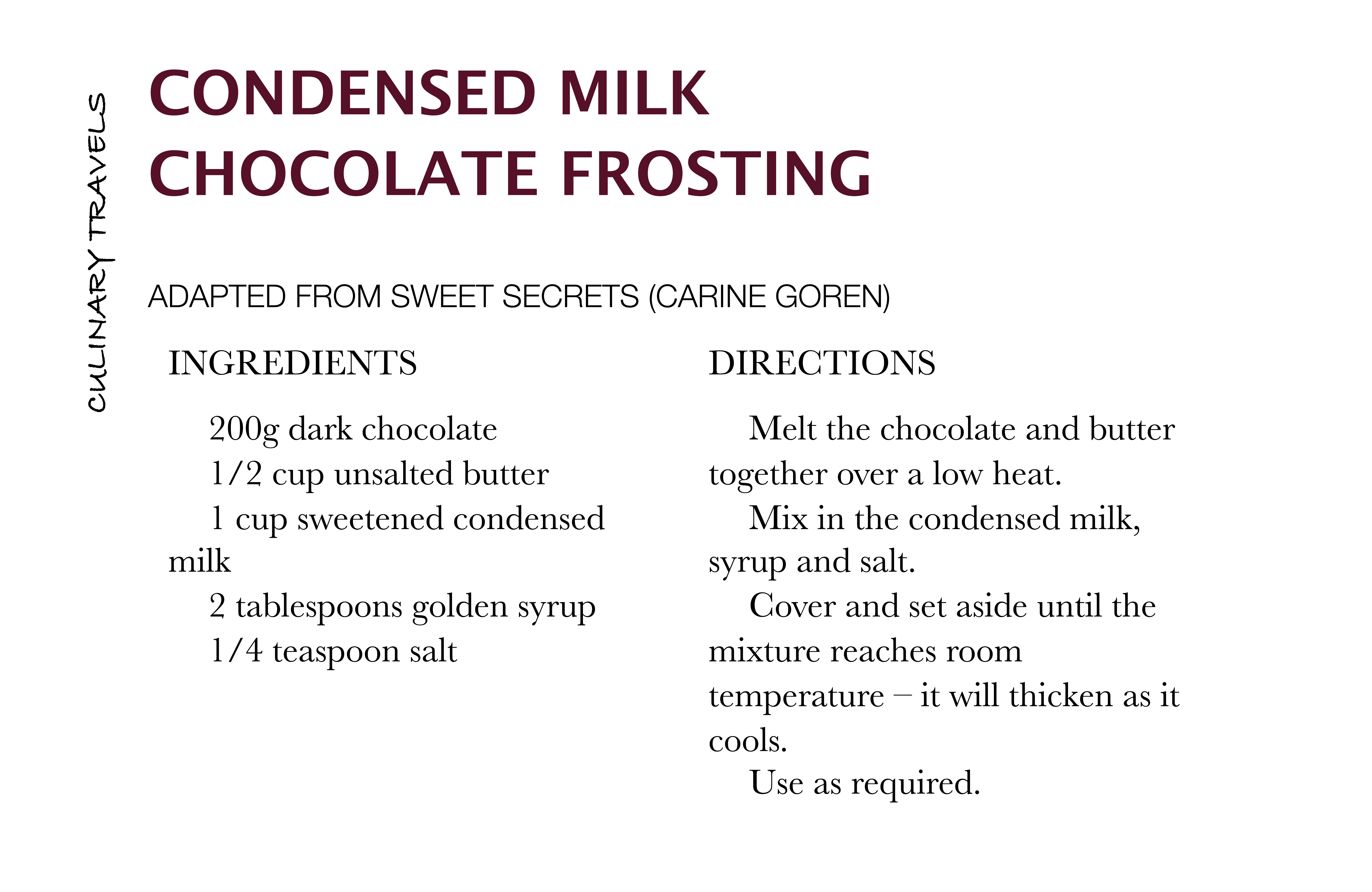 German chocolate icing with condensed milk ariaatr
