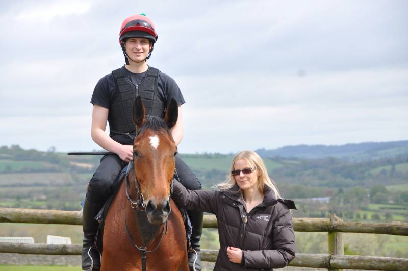 Mel Pyman with her horse Trumix Mel Pyman with her horse Trumix