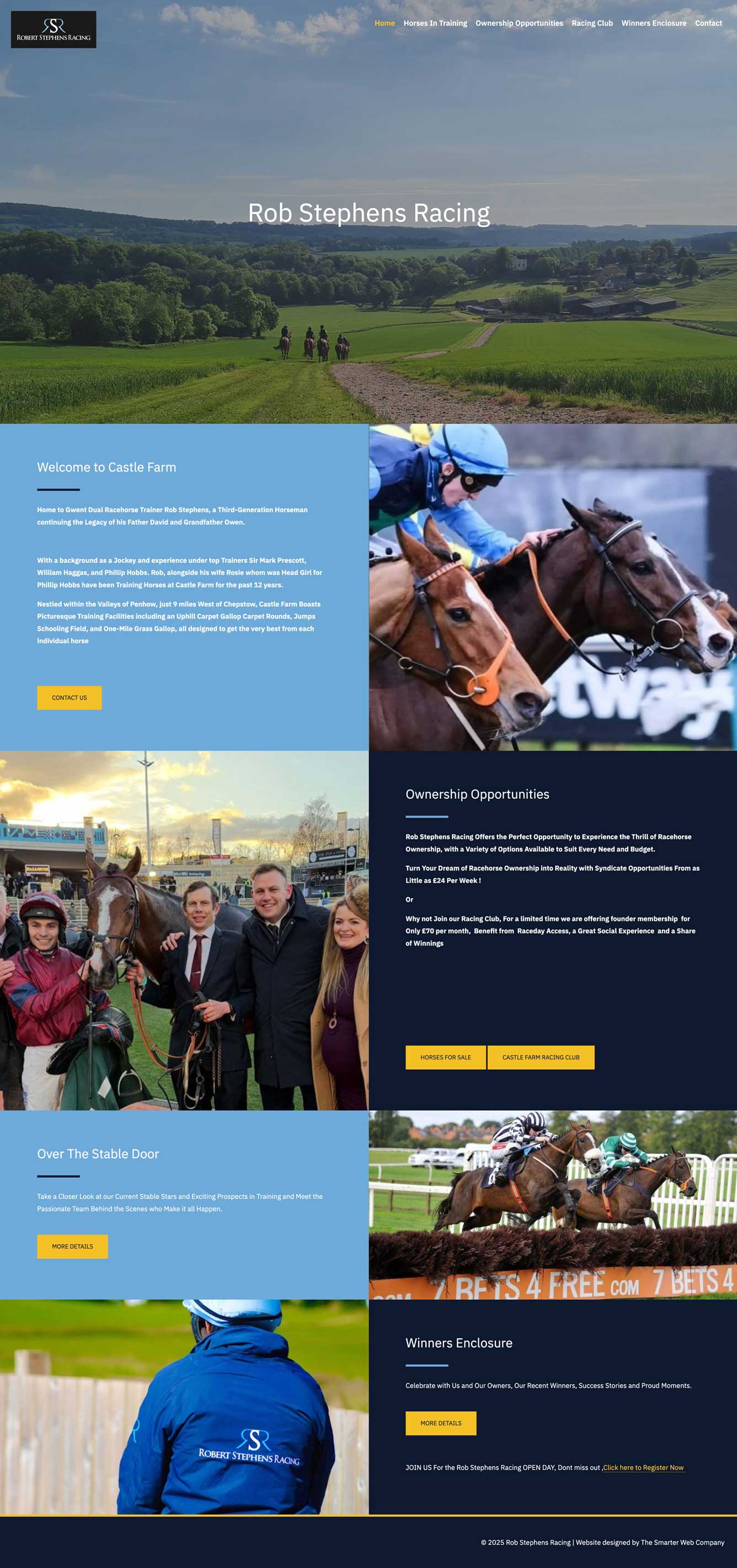 Rob Stephens Racing | The Smarter Web Company Web Design Portfolio