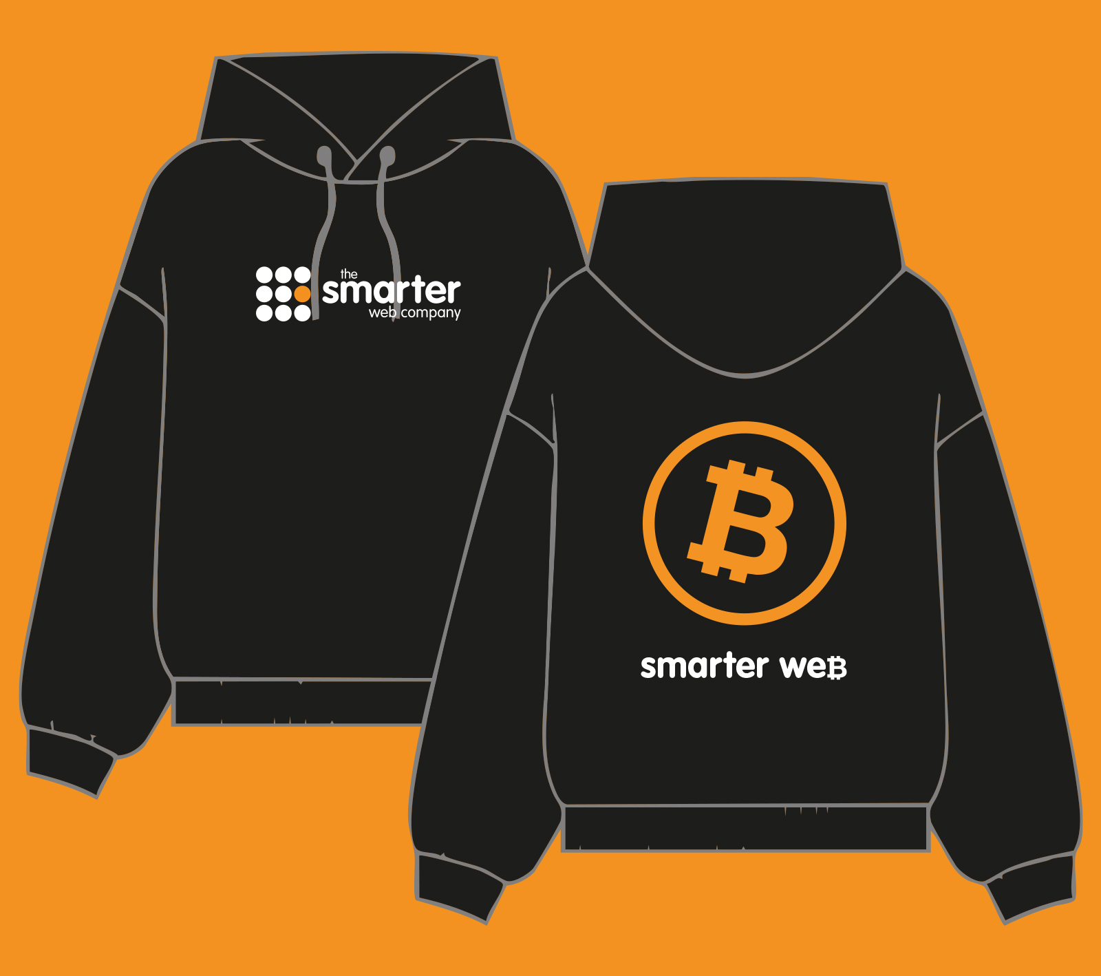 Orange Bitcoin hoodie