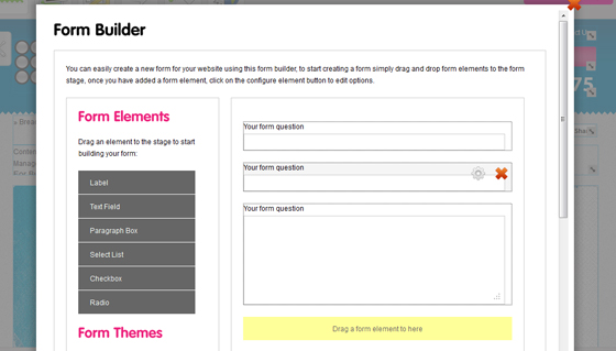 form builder apply a form to your website