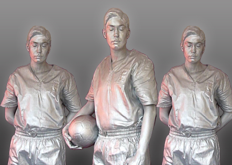 Footballer Human Statues